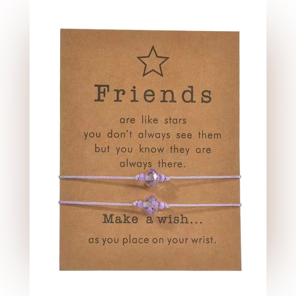 BOGO FREE Set of 2 Crystal String Friendship Bracelets 💜
